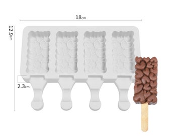 HEARTS CAKESICLE MOLD, Valentines Day Popsicle Mold, Ice Cream Mold, Silicone Baking Mold, Baking Supplies, Holiday Baking, Pattern Mold