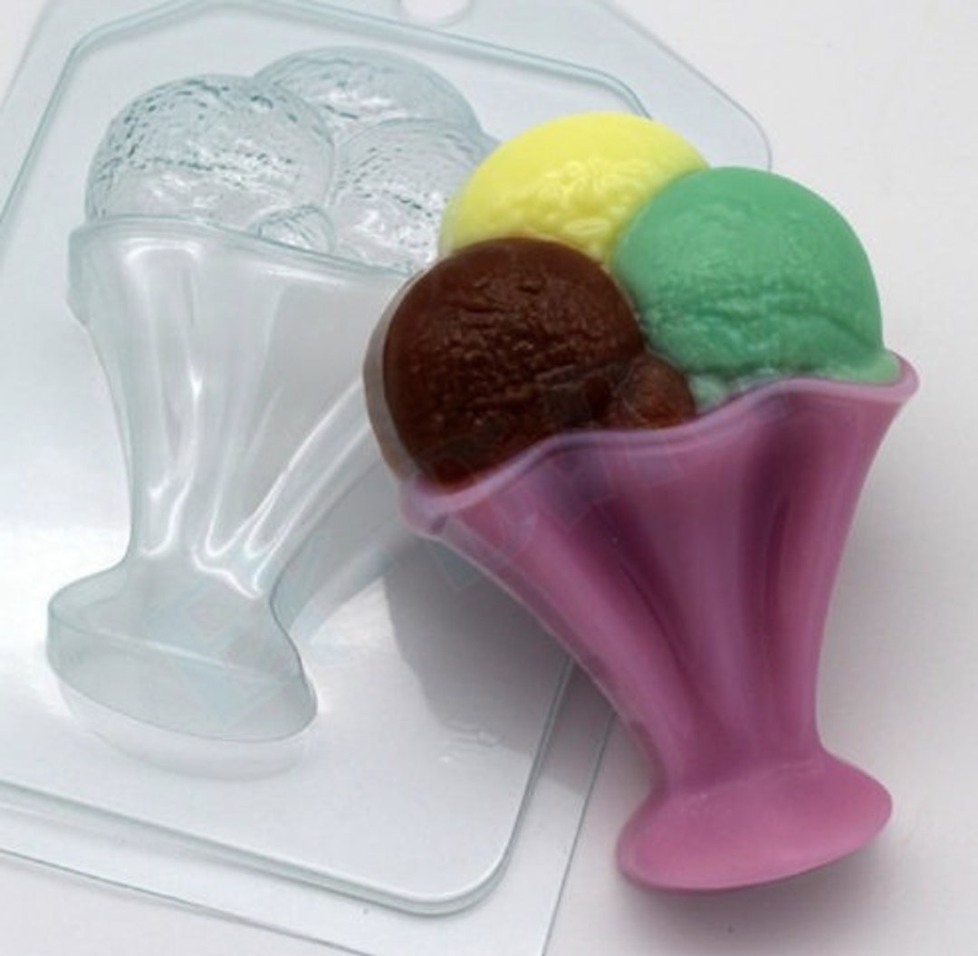 ICE CREAM SUNDAE Mold, Soap Mold, Bath Bomb Mold, Chocolate Mold