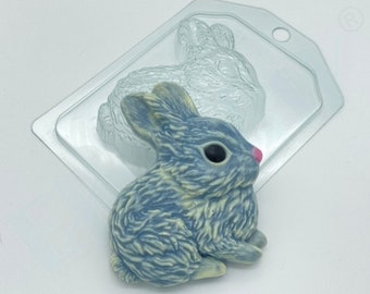 BUNNY MOLD, Plastic Soap Mold, Bath Bomb Mold, Chocolate Mold, Soap Making Supplies, Forest Animals Mold, Easter Cake Decoration, Candle Wax