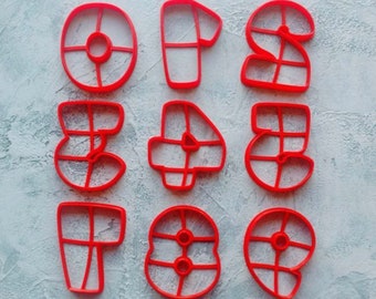 NUMBERS COOKIE CUTTERS (9 pcs. Set), Fondant Cutter, Cookie Making, Birthday Cake Decoration, Unique Quality Moulds, Fast Shipping, Shapem