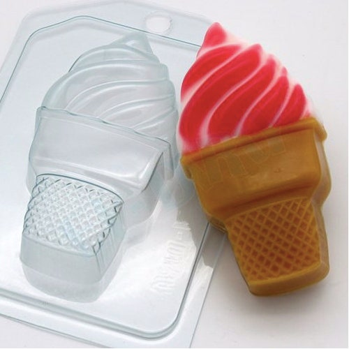 Ice Cream Cone Mold Soap Mold Bath Bomb Mold Chocolate Etsy
