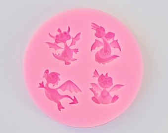 DRAGONS MOLD, Dragon Shaped Fondant Mold, Dinosaurs Chocolate Mold, Mini Dragons Theme Candy Mold, Cake Decoration Mold, Resin Mold, Jewelry