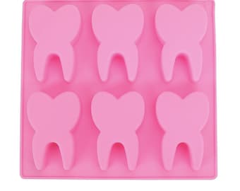 MOLAR TOOTH MOLD, 6 Cavity Silicone Soap Mold, Teeth Bath Bomb Mold, Dental Mold, Medial Theme Baking Mold, Chocolate Making Supplies, Cake