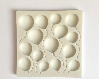 MOLDE DE GLOBOS DE CUMPLEAÑOS, Molde de silicona para fondant, Decoración de pasteles, Artículos para fiestas de cumpleaños, Molde de resina, Moldes únicos para hornear, Envío rápido