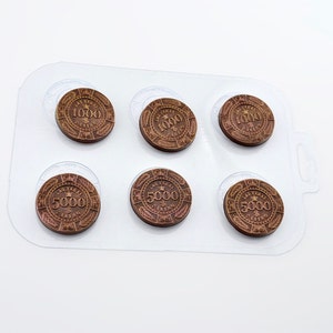 MOLDE DE FICHAS DE CASINO, Molde de chocolate com tema de cassino de Las Vegas, Molde de doces, Molde de incorporação de sabão, Molde de tema de jogador, Moldes para homens, Molde de dinheiro, Shapem
