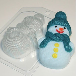 KNITTED SNOWMAN MOLD, Soap Mold, Bath Bomb Mold, Chocolate Mold, Winter Mold, Unique Christmas Cake Decor, Holiday Molds for Soapmaking
