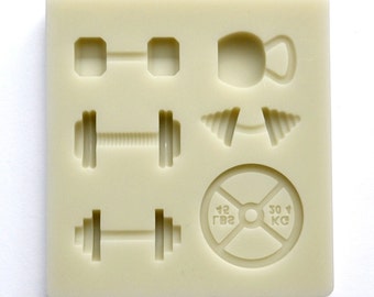 FORMA RÓŻNORODNOŚCI WAGI, Silikonowa forma do fondantu, Dekorowanie babeczek, Żywiczna forma z motywem sportowca, Formy na czekoladki dla mężczyzn, Forma sportowa, Cross Fit