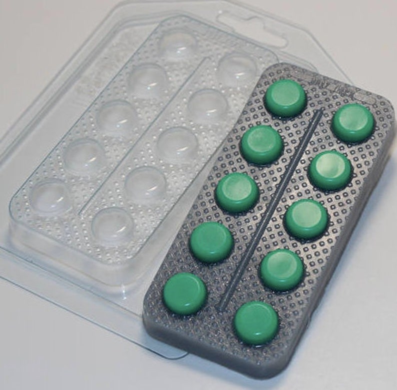 Pill Mold Chill Pill Plastic Soap Mold Blister Pack Bath Etsy