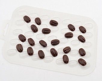 COFFEE BEANS MOLD, 35 Cavity Chocolate Mold, Soap Embeds Mold, Candy Mold, Cupcake Decoration Mold, Coffee Lover Cake Decoration, Fondant