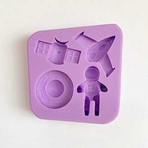 ASTRONAUT VARIETY MOLD, Rocket Mold, Silicone Chocolate Mold, Cake Decoration, Fondant Mold, Resin Mold, Clay Mold, Soap Embeds, Candle Wax