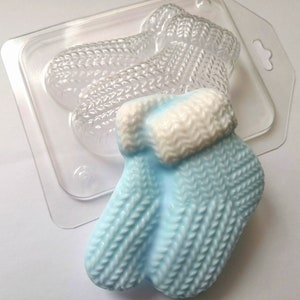 KNITTED SOCKS MOLD, Soap Mold, Bath Bomb Mold, Chocolate Mold, Winter Mold, Unique Christmas Mold, Cute Mold for Baby Shower, Novelty Mold