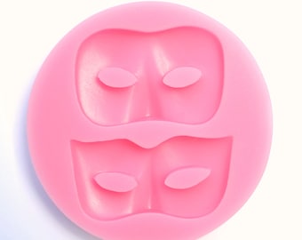 Masquerade Mask Mold, Silicone Fondant Mold, Chocolate Mold, Cake Decorating Supplies, Candy Mold, Resin Mold, Polymer Clay Mold, New Year