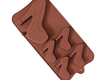 MOULE À TALONS HAUTS, Moule à chocolat, Décoration de gâteau sur le thème de la mode, Moule de créateur, Moule à incrustations de savon, Moule de bachelorette, Moule à gâteau de mariée, Bonbons