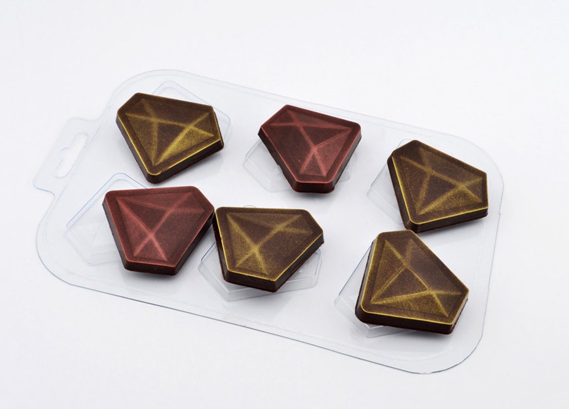 DIAMOND MOLD 6 Cavity Chocolate Mold Bridal Cake Decoration Etsy