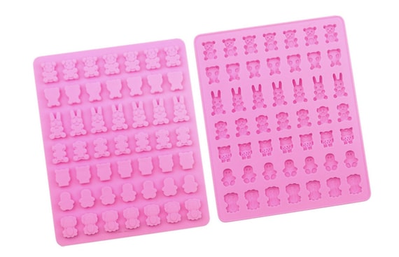 MINI ANIMALS MOLD - Bunny, Bear, Owl, Penguin, Lion, Panda - 49 Cavity Silicone Hard Candy Mold, Gummies Mold, Resin Mold, Chocolate Mold
