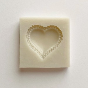 RUCHED HEART MOLD, Fondant Mold, Wedding Cake Decoration, Valentines Day Mold, Love Theme Silicone Resin Mold, Clay Mold, Candle Wax Mold