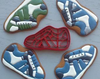 SNEAKER COOKIE CUTTER, Fondant Cutter, Sport Theme Cake Decoration, Boys Cake Decor, Plastic Cookie Cutter, Athletic Shoes Cookie Cutter