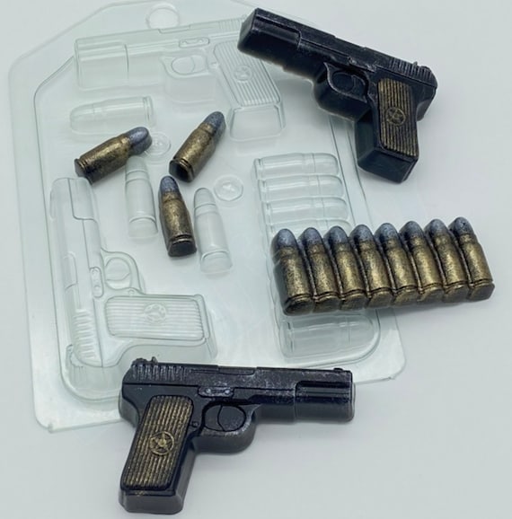 GUN MOLD (minis), Gun Bullets Chocolate Mold, Hunter Theme Cake