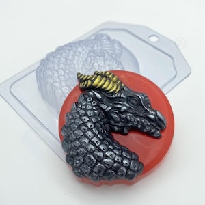 DRAGON PORTRAIT MOLD, Soap Mold, Bath Bomb Mold, Chocolate Mold, Fondant Mold, Cake Decoration, Candle Wax Mold, Unique Kids Mold, Shapem