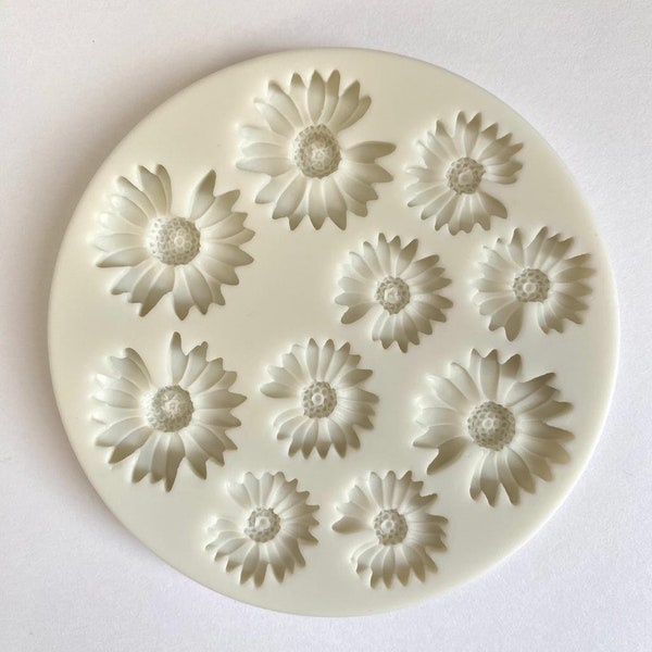 SUNFLOWER VARIETY MOLD, Fondant Mold, Cake Decoration, Floral Design, Treats Decoration, Spring Mold, Resin Mold, Clay Mold, Jewelry Making