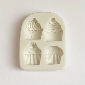 CUPCAKE VARIETY MOLD, Silicone Chocolate Mold, Cake Decoration, Fondant Mold, Sprinkle Cupcakes Resin Mold, Clay Mold, Soap Embeds Mold