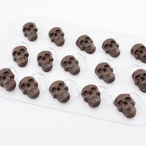 MINI SKULLS MOLD, Halloween Mold, Skeleton Mold, Soap Embeds Mold, Gothic Mold, Chocolate Mold, Candy Mold, Cupcake Decoration Mold, Plastic