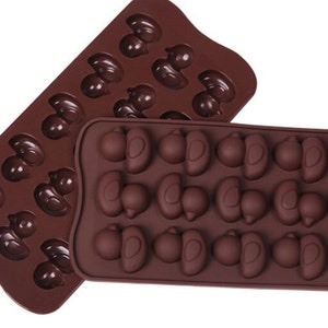 Set of 3 Silicone Chocolate Candy Molds Bar Round Easter Duck Egg Bunny