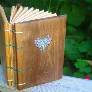 Personalized Wood Notebook, Personalized Couple Memory Book, Wood Diary with Name, Relationship Journal, Personalized gift for her