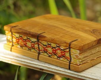 Handmade Wooden Decorative Book, Rustic Home Decor Accent,  Real Wood Journal Gift