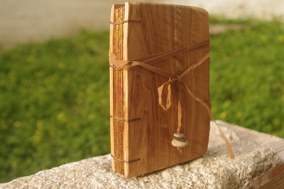 Olive Wood Journal, Ecofriendly Sketchbook, Travel Book