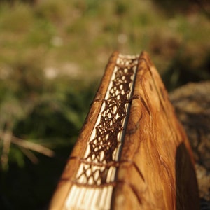 Wooden notebook, Raw Diary, Wood lover gift, Nature Lover Gift, Rustic Book, Olive wood design, Rustic decoration, French Stitch, Wood book
