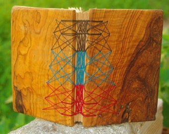 Wood Diary, Wood Journal, Rustic Notebook