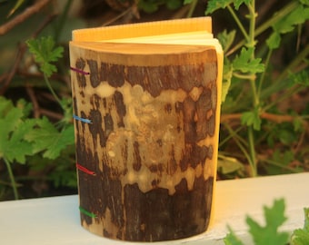 Wooden Journal Notebook - Unique Handcrafted Cedar Diary Gift for Christmas Nature Lovers & Book Enthusiasts