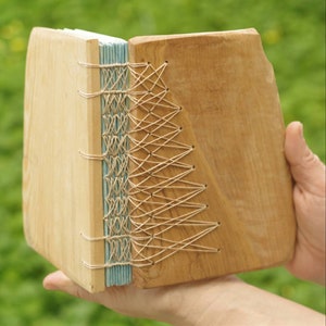 Personalized Wooden Journal, Custom Raw Wood Diary, Boho Men Gift, Unique Vegan Gift, Nature Notebook, Rustic Wood Notebook,Olive Wood Diary