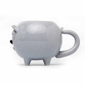 Cat lover gift, Cat mug, Grumpy cat, Gray mug, handmade mug, ceramic mug, funny gift, Cat Lover Gift, image 6