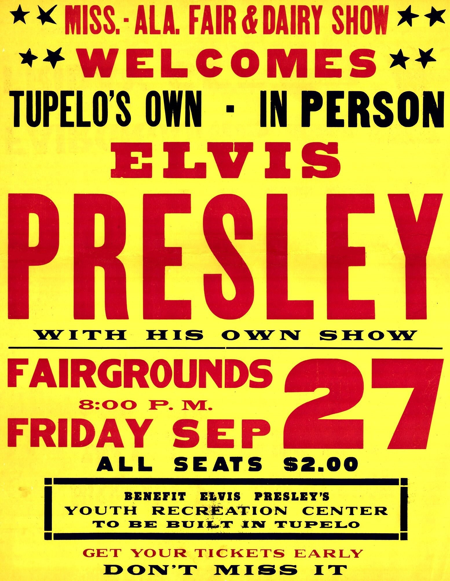 Elvis Presley live in Tupelo Concert poster 306 Etsy