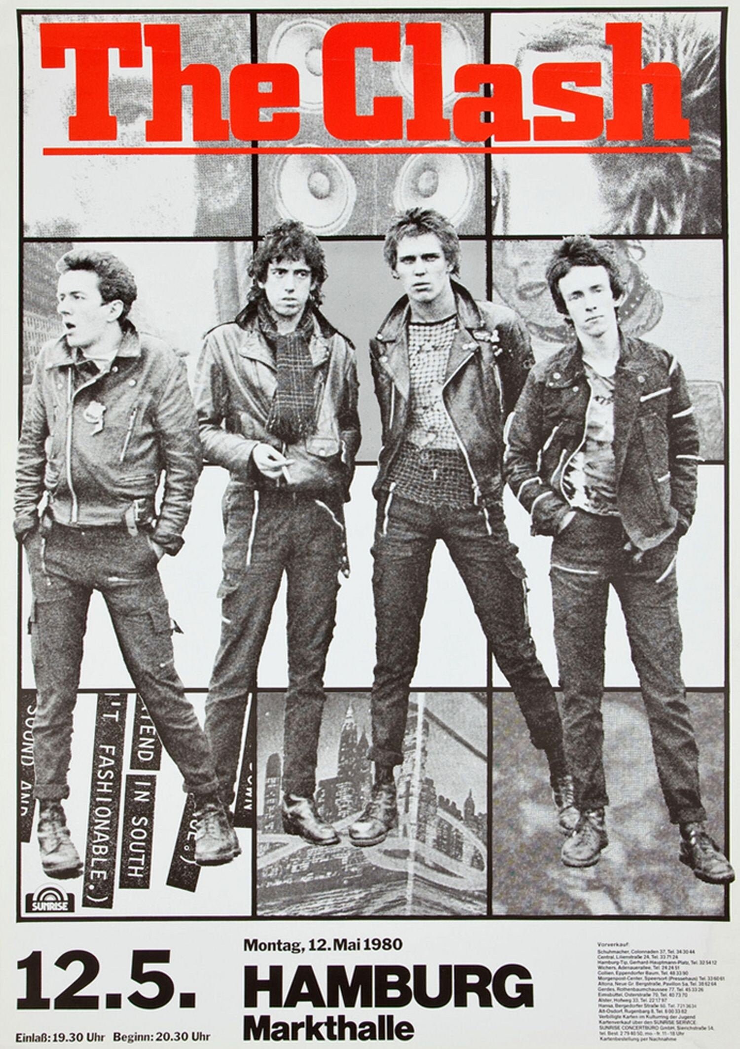 The Clash Concert Poster Re print 468 Etsy
