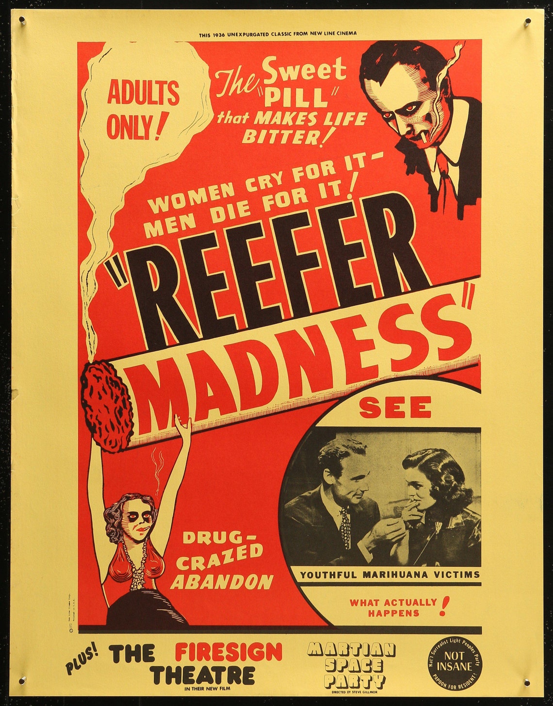 Reefer Madness vintage Movie Poster 832 Etsy