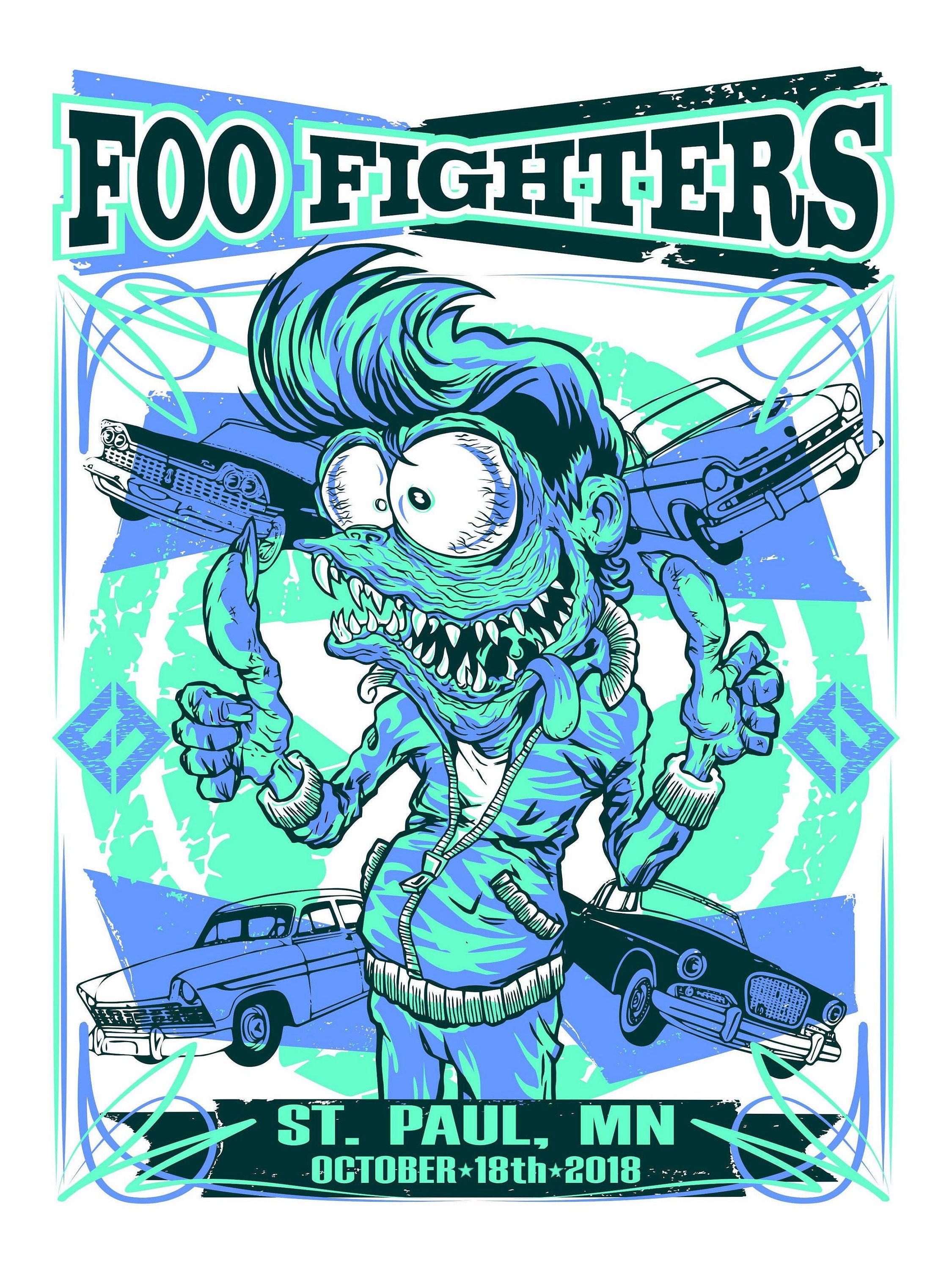Foo Fighters Concert Poster Re Print 5511 Etsy