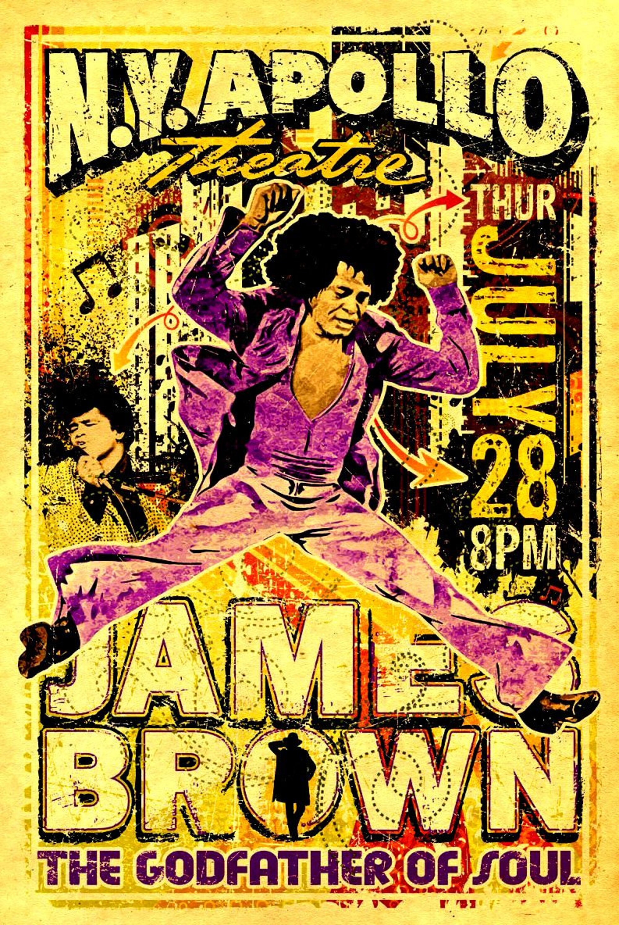 Discover James Brown at the Apollo Concert poster