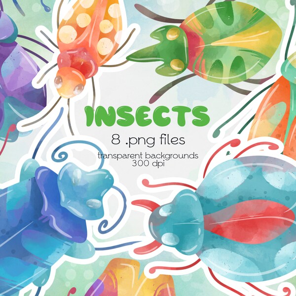 Garden Bugs Clipart - Etsy