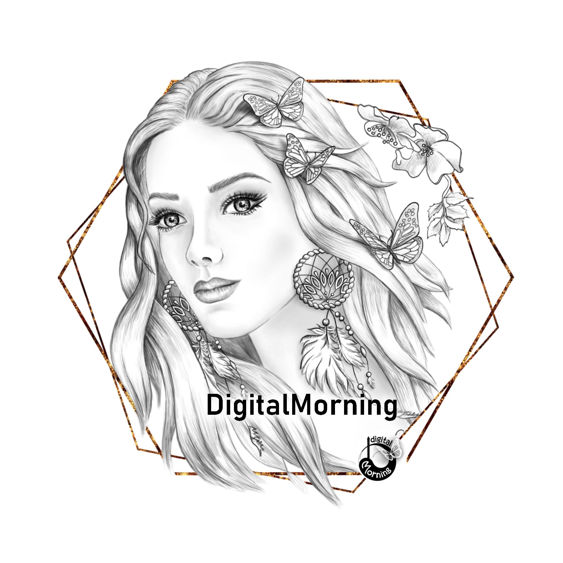 Coloring page pdf Grayscale coloring Premium Coloring | Etsy