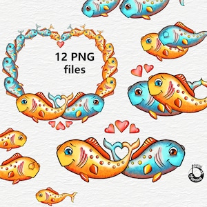 Cute Fish clipart, cartoon fish