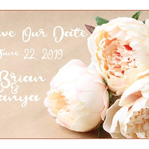 Wedding Stationery | Save the Date | Peonies on Paper| Wedding Printables