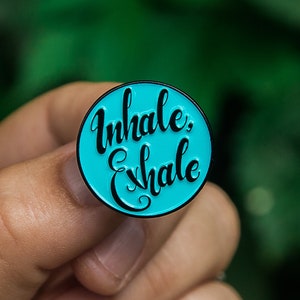 Inhale, Exhale Soft Enamel Pin - mental health pin, self care gift, self care, friendship gift, gifts for her