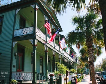 Fernandina Beach Inn, Florida Fotografía, Arte junto a la playa, Arte descargable, Impresión digital, Decoración del hogar, Decoración de oficinas, Arte de la FMH
