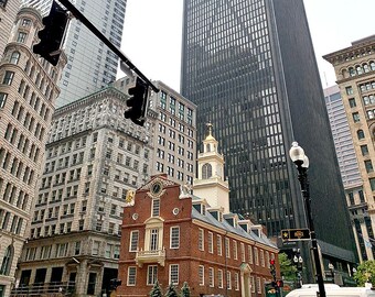 Boston Downtown Cityscape Impresión digital