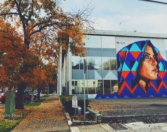 Sacramento Mural, Arte Mural, Arte Callejero, Impresiones Digitales, Arte Descargable, Arte de la Costa del Pacífico, Decoración del Hogar, Arte de Pared, Decoración de Oficina