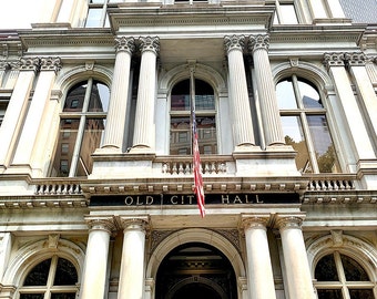 Impresión del Antiguo Ayuntamiento de Boston