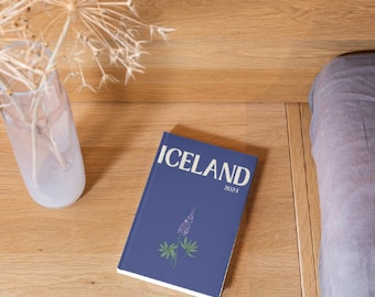 Libro de viajes de Islandia, libro de viajes imprimible personalizable